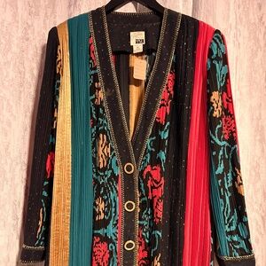 Vintage Jeanne Marc Printed Blouse – Made in USA – M 12/14